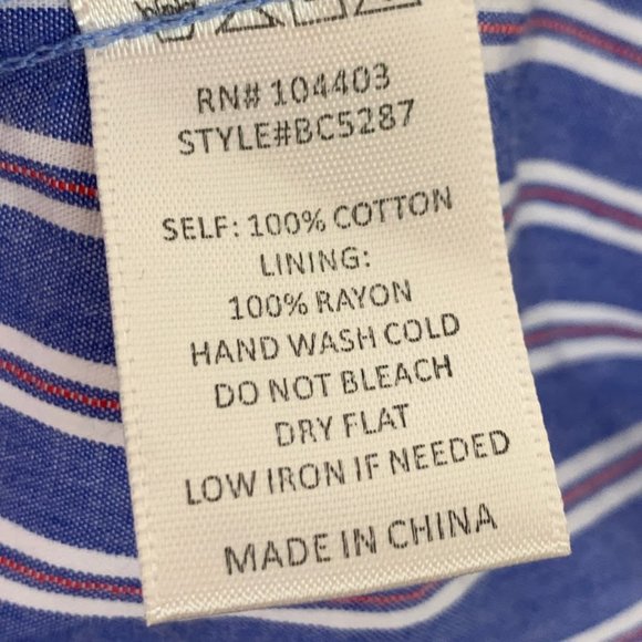 J.O.A. Lace Up Off The Shoulder Stripe Blue Top - Picture 8 of 8